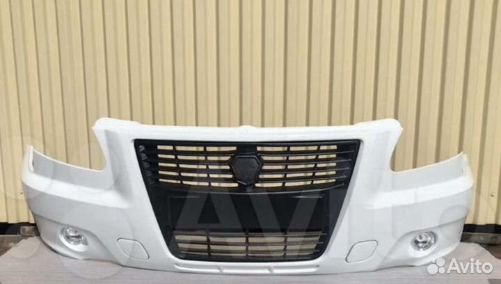 Бампер на Газель «Бизнес» с птф Белый