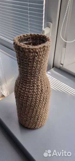 Ваза для сухоцветов джутовая