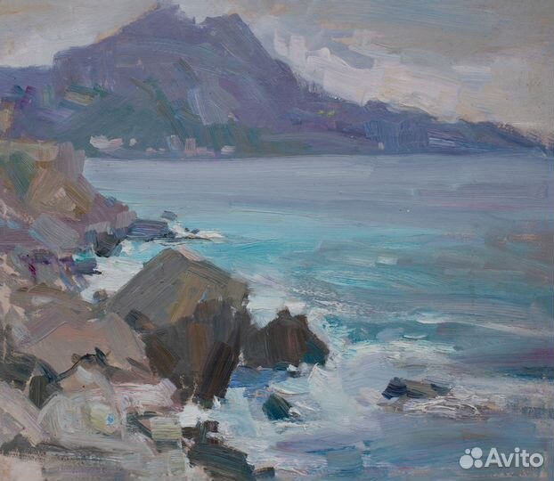 Батилиман. Прибой этюд кисти Анны Давыдченко