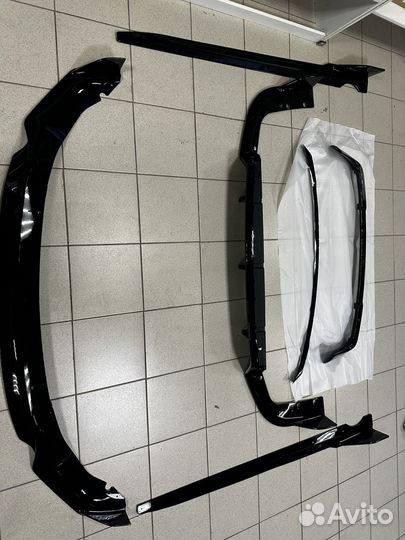 Bmw g05 обвес губы black knight aero