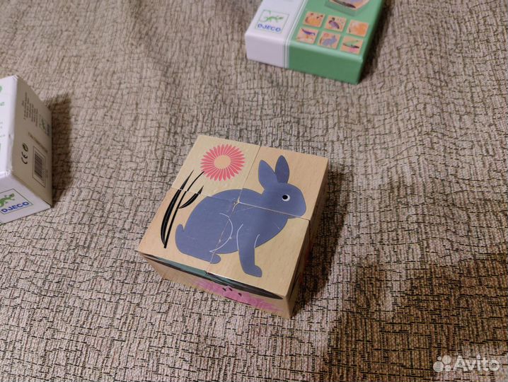 Djeco кубики деревянные 2x2