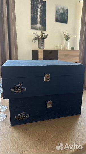 Набор бокалов новый хрусталь Chinelli swarovsky