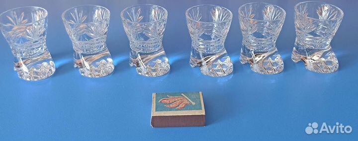 Рюмки хрустальные сапожки