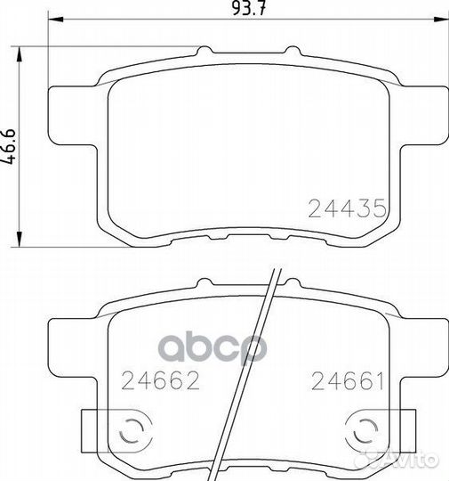 Колодки тормозные дисковые зад (PF-8604) NP