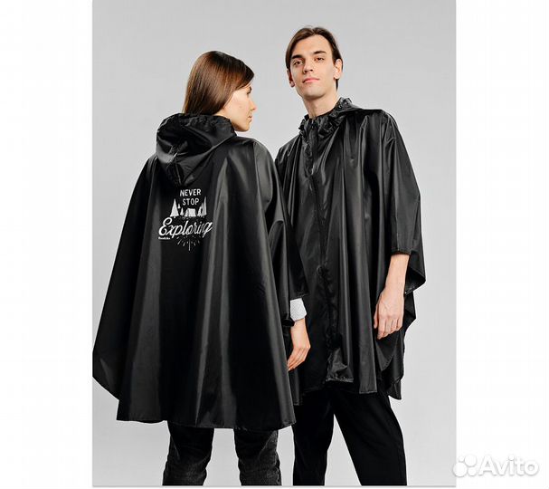 Дождевик-пончо RoadLike Camp L/XL, черный