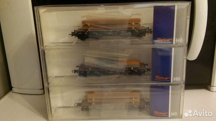 Набор грузовых платформ. HO.Roco