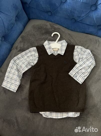 Комплект рубашка + джемпер H&M 80