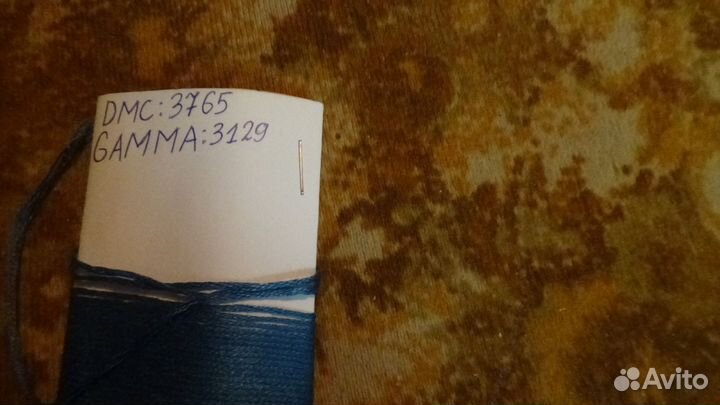 Нитки мулине темно синие. DMC 3765/Gamma 3129