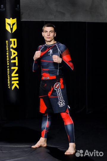 Комплект mma hayabusa красный-черный