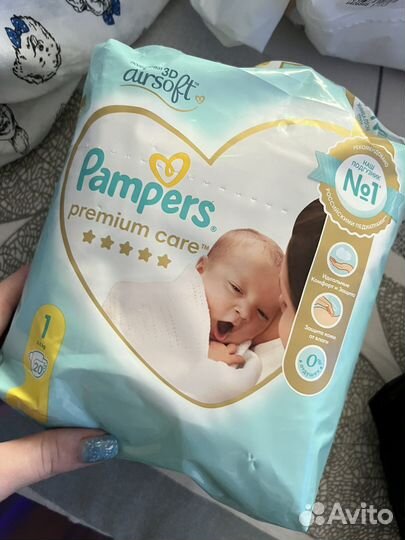 Подгузники pampers premium care 1