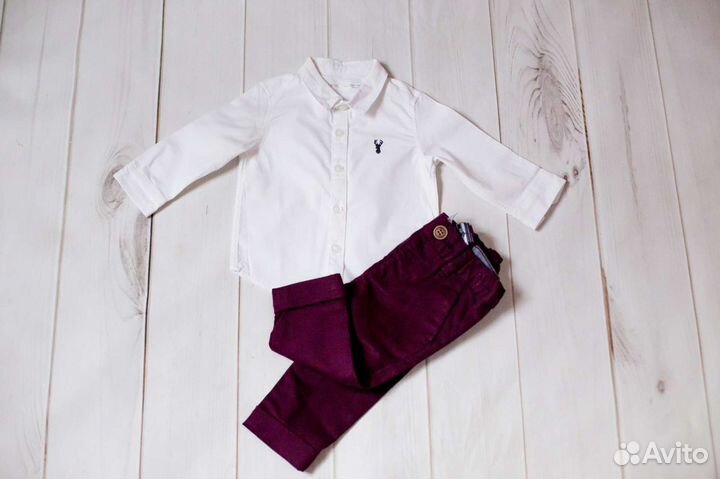 Комплект вещей рубашка и брюки нарядные торжество