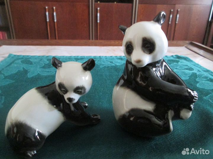 Фарфоровые статуэтки Панды СССР Ленинград лфз