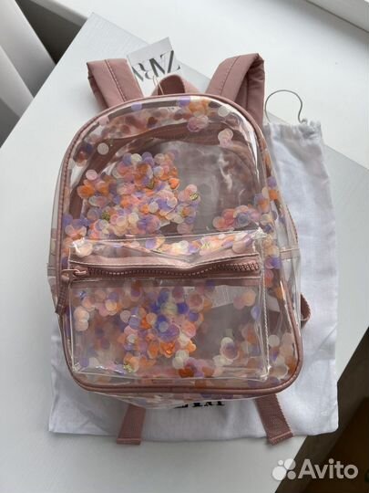Рюкзак детский для девочки виниловый zara kids