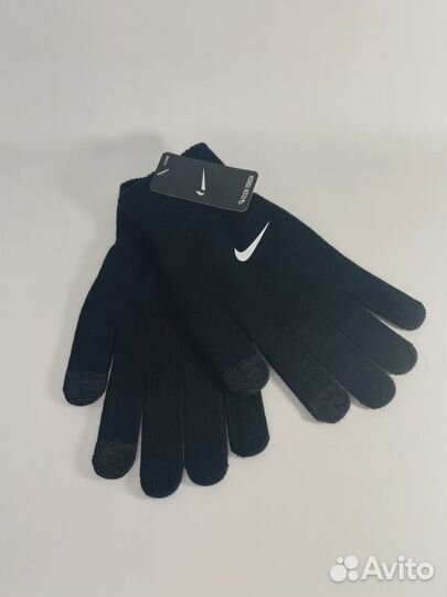Перчатки Nike зимние черные с Tech Touch
