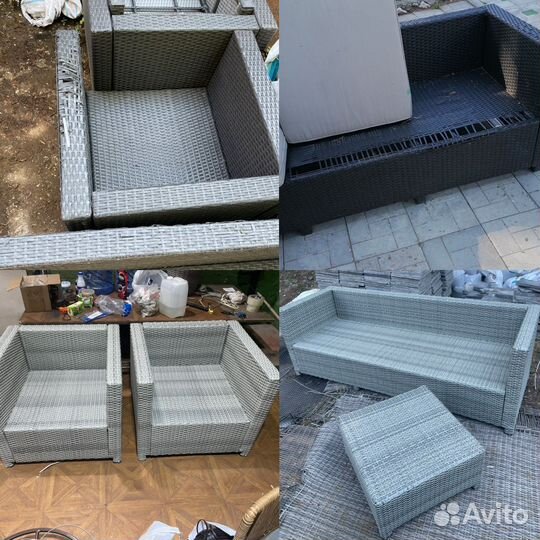 Ремонт плетеной мебели из искусственного ротанга