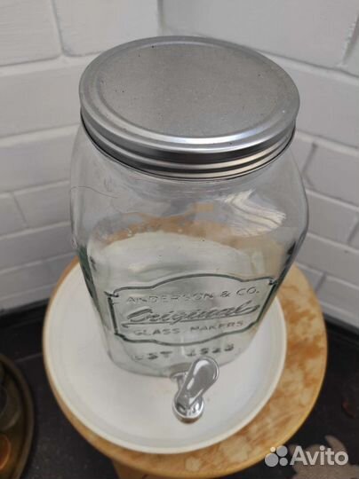 Банка лимонадник с краном