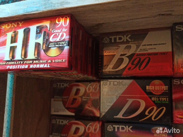 Аудиокассеты новые запечатанные Sony TDK