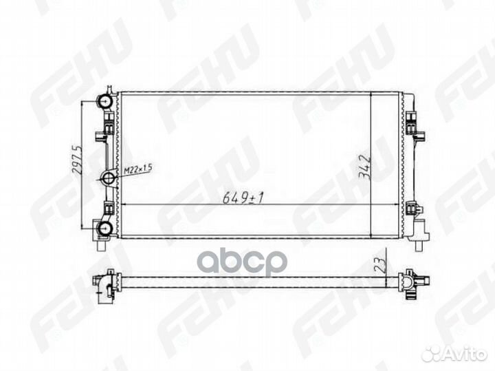 Радиатор охлаждения (сборный) для VW Polo Sedan