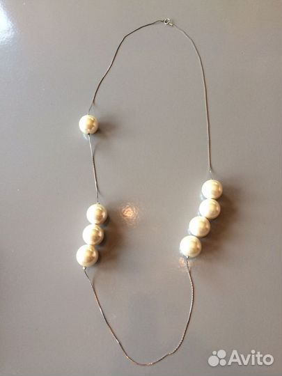 Колье с крупными жемчужинами
