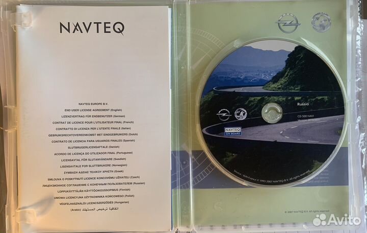 Оригинальный диск навигации Opel cd500