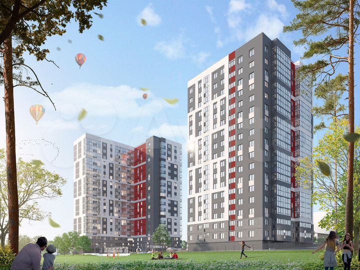 1-к. квартира, 39,2 м², 12/17 эт.