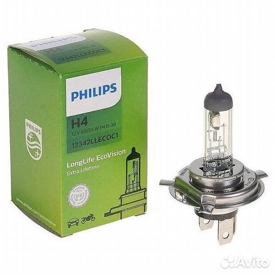 Лампа галогенная Philips LongLife EcoVision H4 (P4