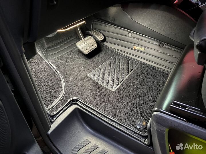 3Д (3D) автоковрики из экокожи