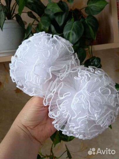 Банты для волос белые