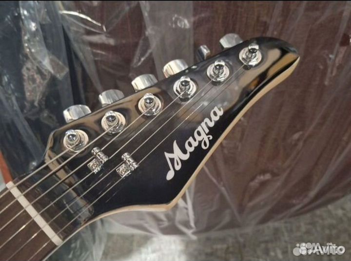 Электрогитары Magna Чёрный Полосатый Глянец