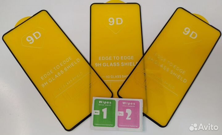 Защитное стекло Xiaomi note 10 note 10S черное