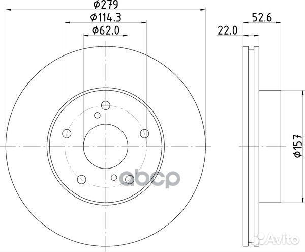 Диск тормозной перед ND1070K nisshinbo