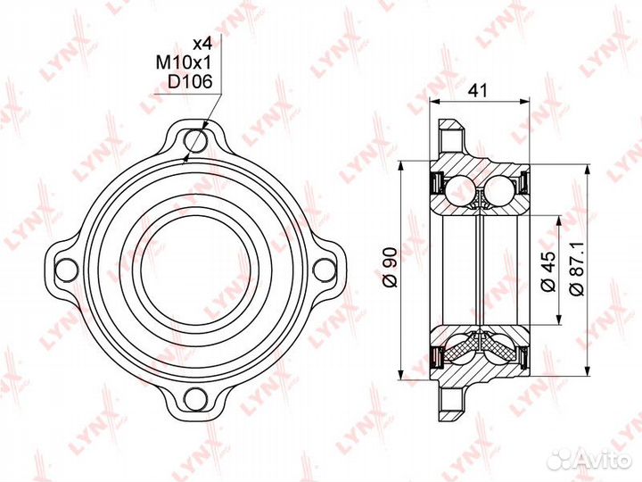 Подшипник ступицы BMW 5 (E39/E60) 96- задн. WB1