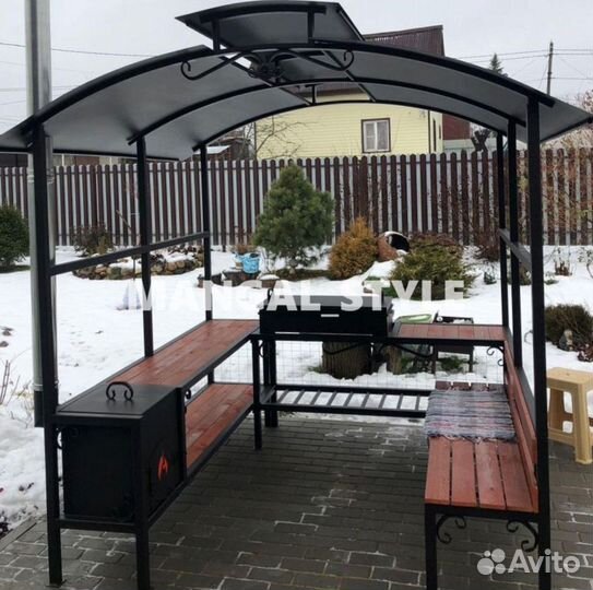 Мангал с крышей