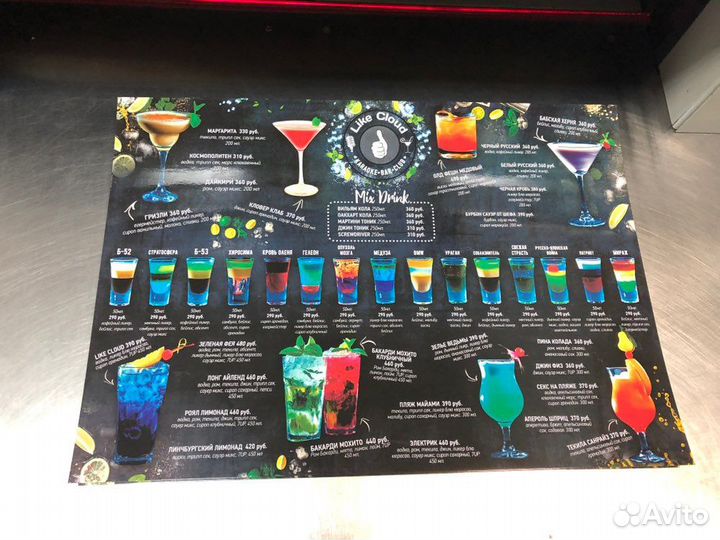 Изготовление меню для кафе и ресторанов