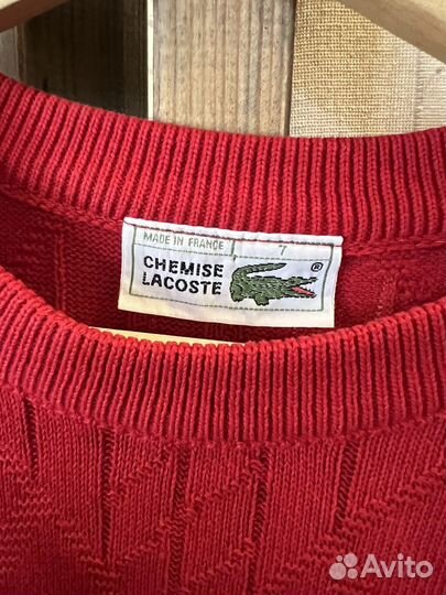 Джемпер красный lacoste