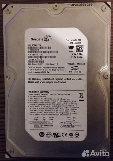 Жесткий диск Seagate ST3320620NS на 320 гб