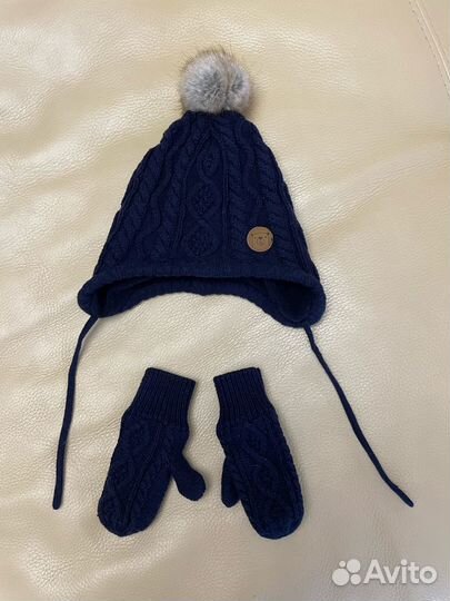 Детская зимняя шапочка и варежки H&M