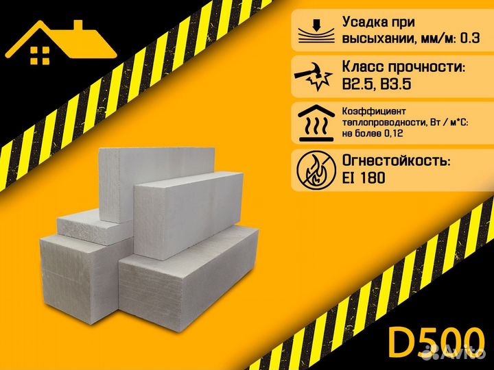 Газобетон D500