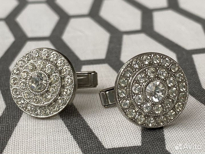 Запонки с камнем СССР винтаж