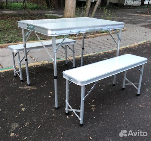 Складной стол для пикника со скамейками