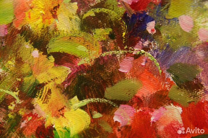 Картина маслом на холсте Цветы