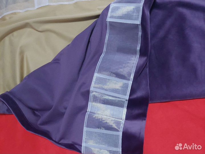 Шторы бархатные бу