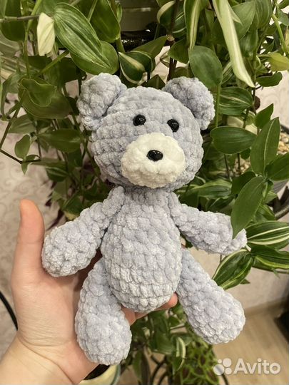 Мишка серый, ручная работа