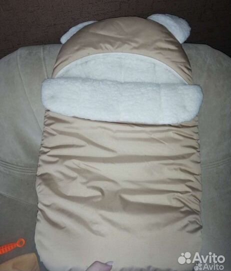 Конверт на выписку зимний, в коляску