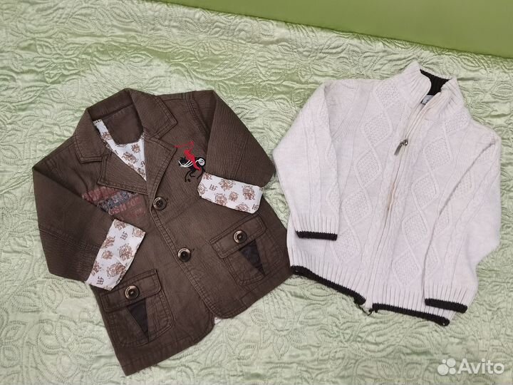 Пиджак и кофта на модника, р. 110 см