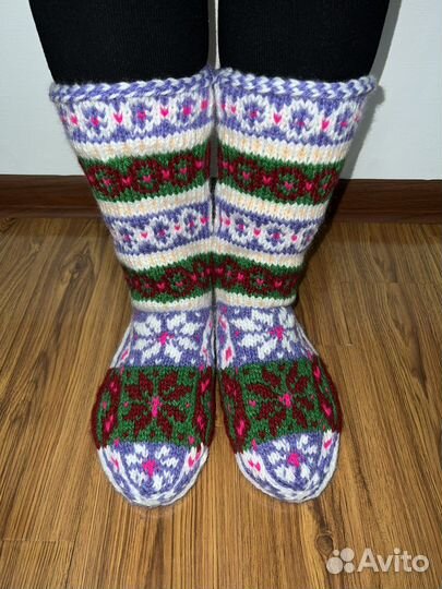 Носки вязаные, джурабы дагестанские