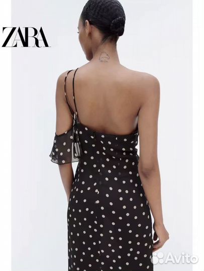 Платье в горох zara L новое