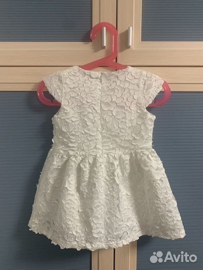 Платье 80 р-р и туфли-пинетки с бантом