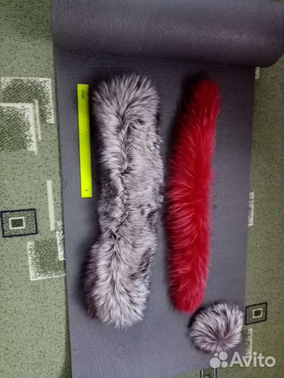 Меховой воротник чернобурка