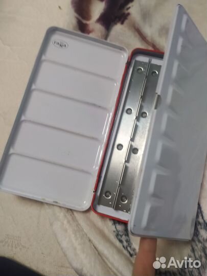 Пенал для акварели металический